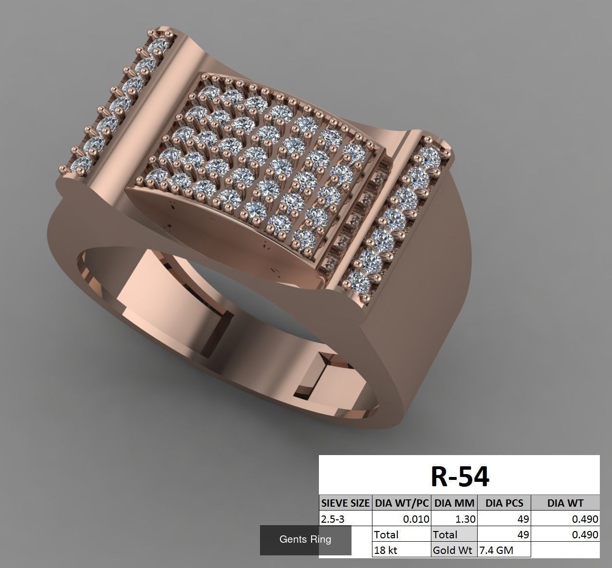 107 Gents Ring 3D Model Collection_61
