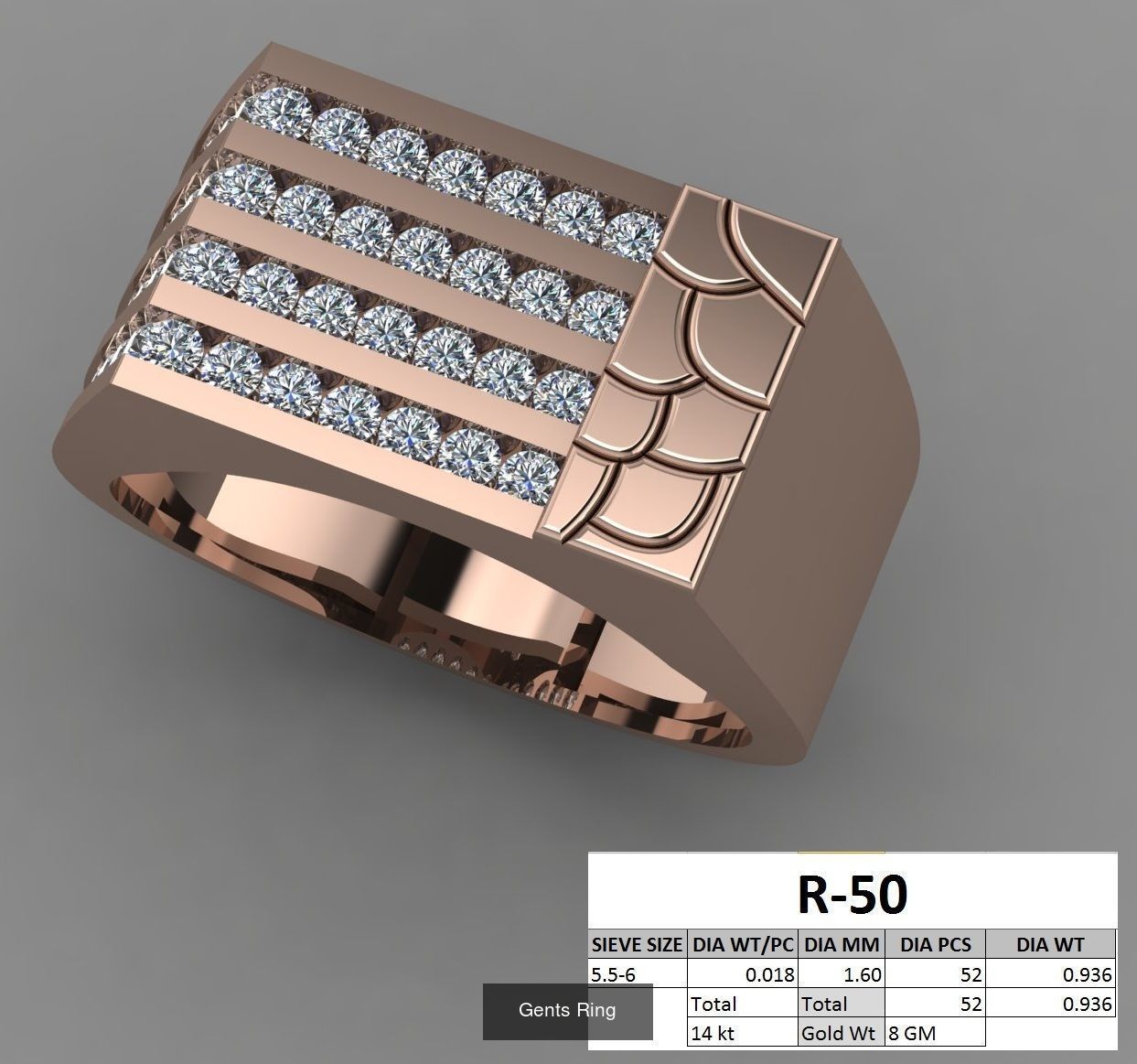 107 Gents Ring 3D Model Collection_57