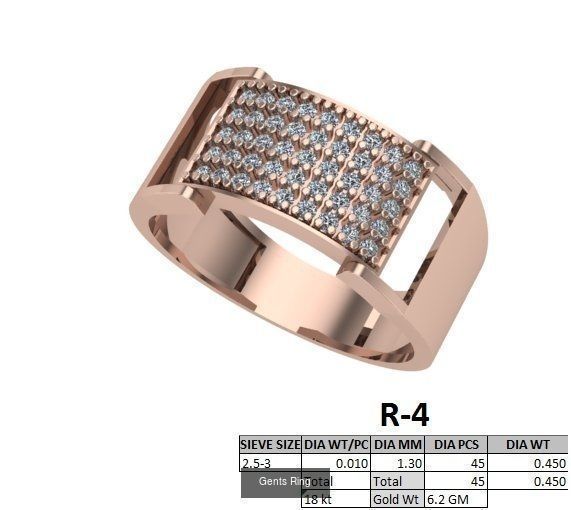 107 Gents Ring 3D Model Collection_45