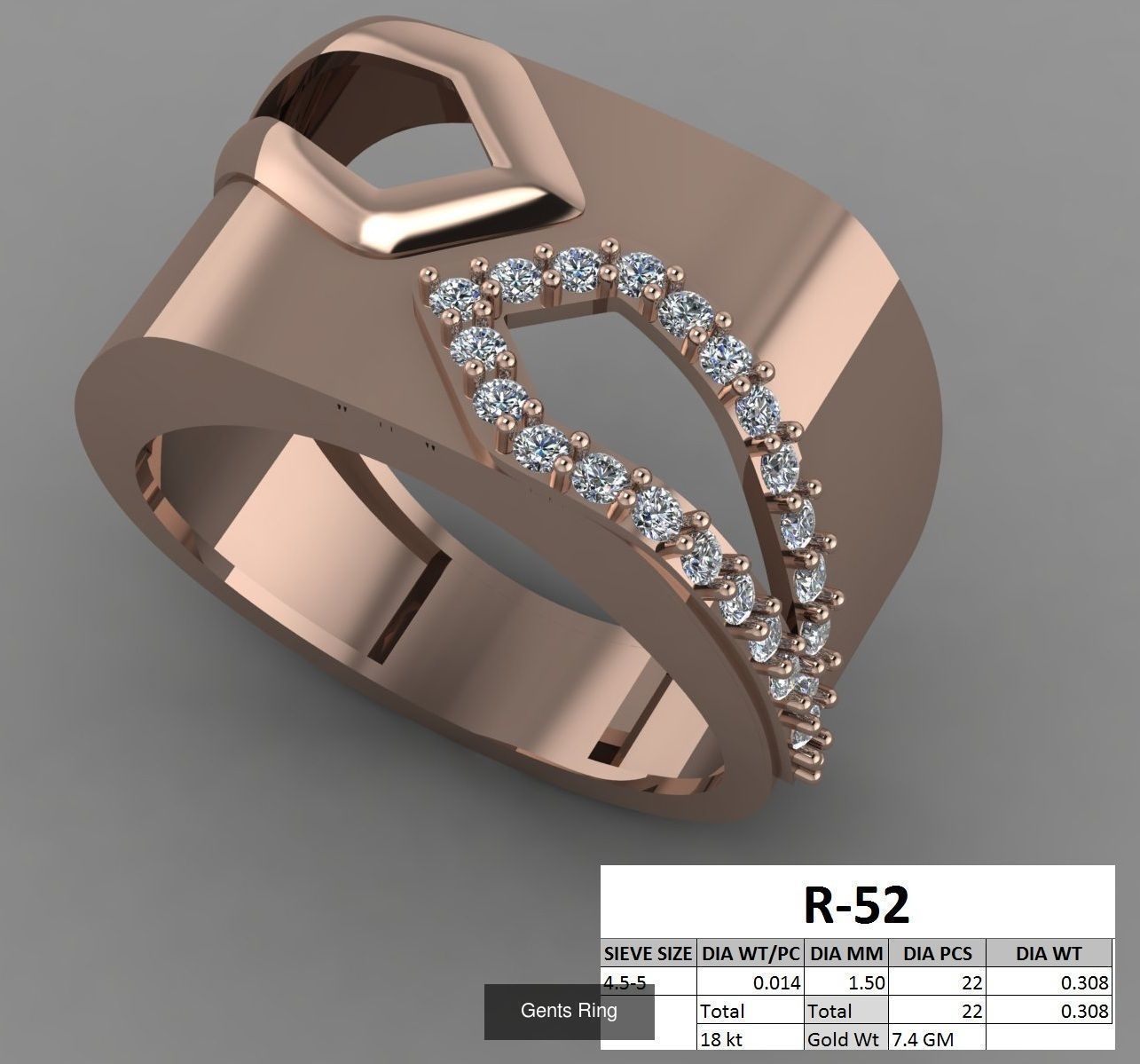 107 Gents Ring 3D Model Collection_59