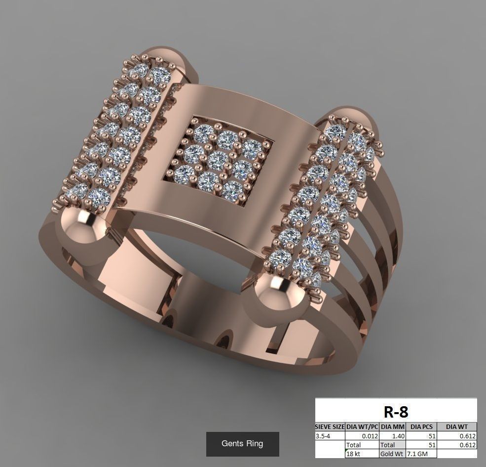 107 Gents Ring 3D Model Collection_73