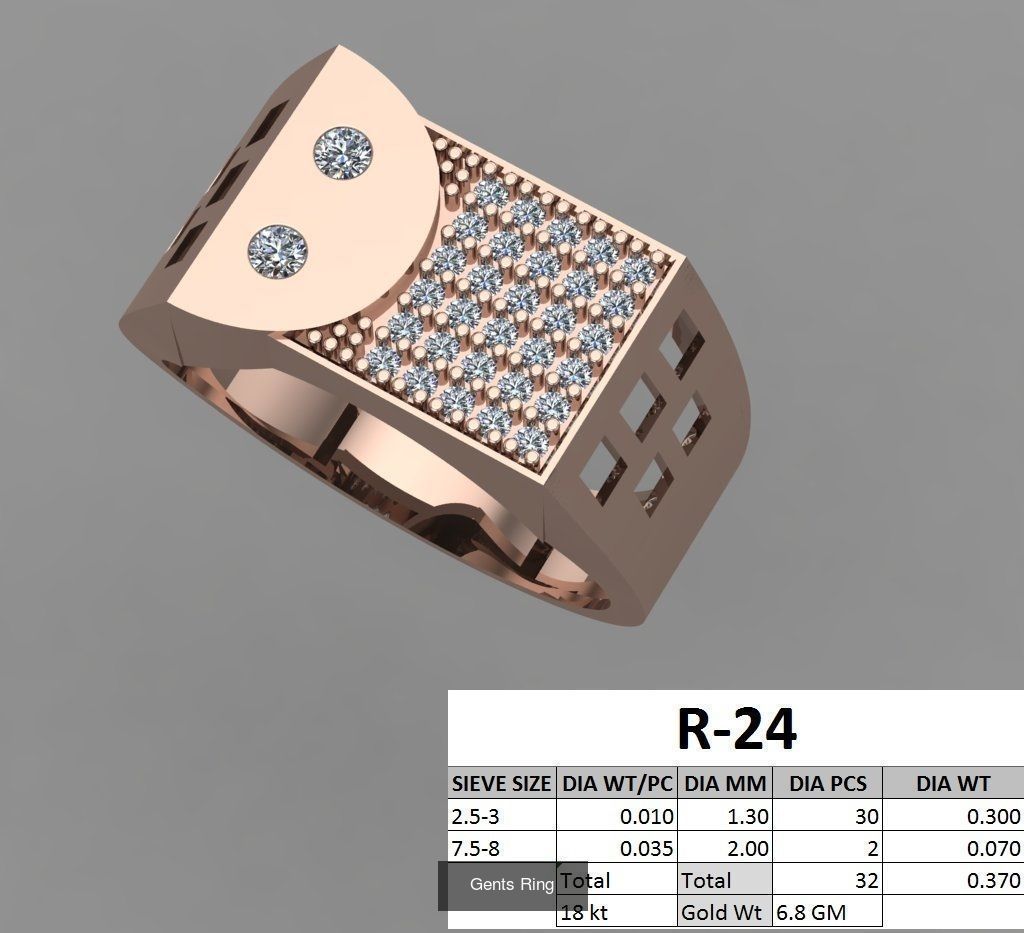 107 Gents Ring 3D Model Collection_29