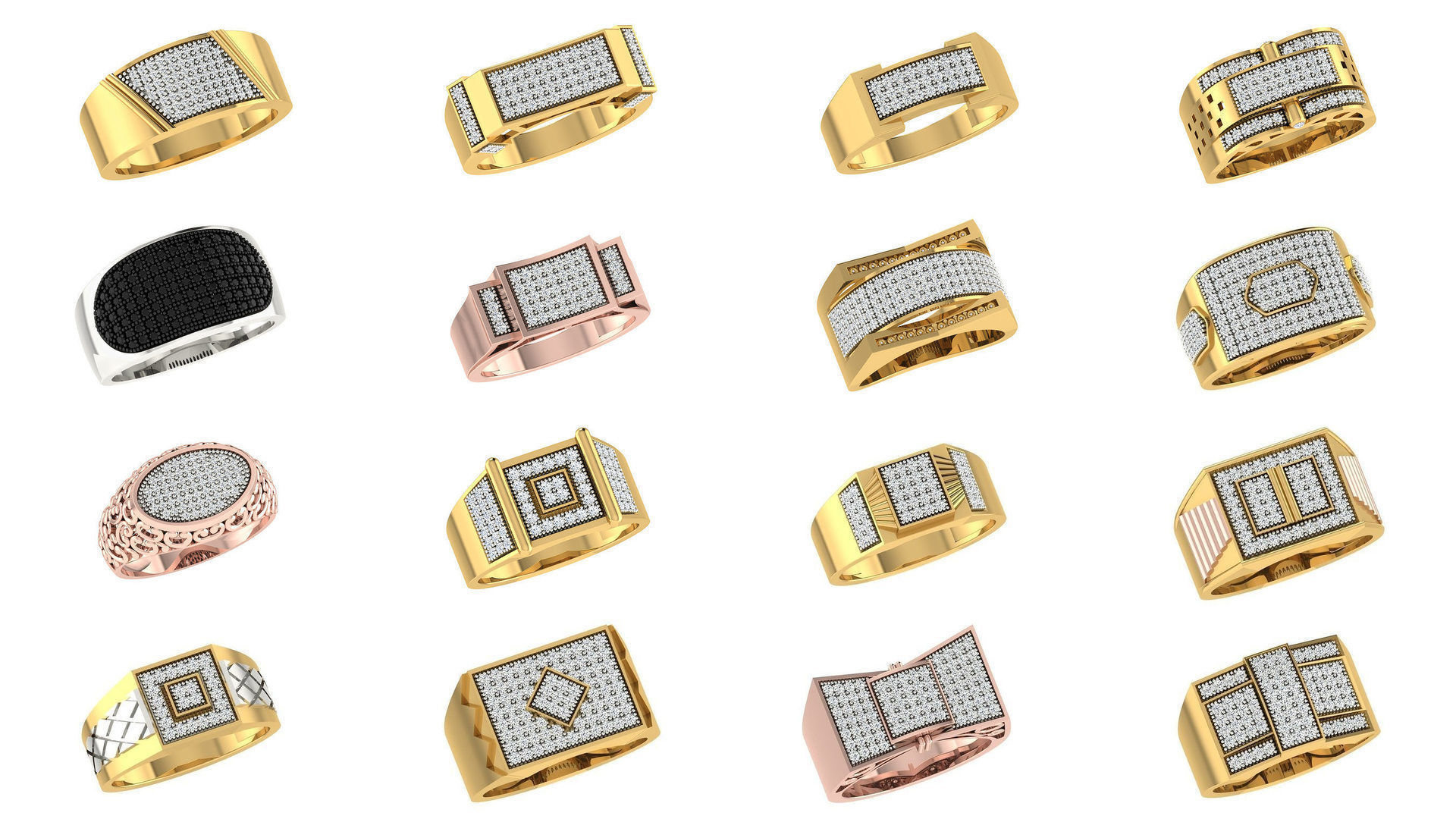 107 Gents Ring 3D Model Collection_9