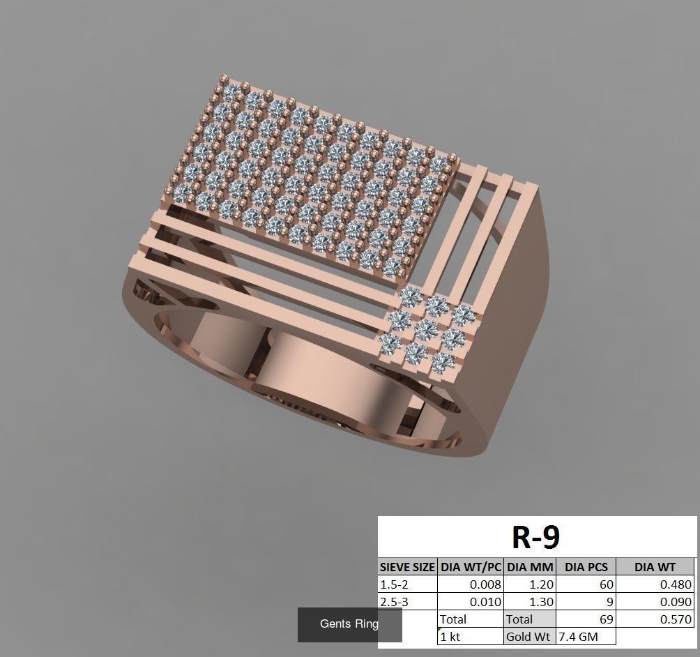 107 Gents Ring 3D Model Collection_74