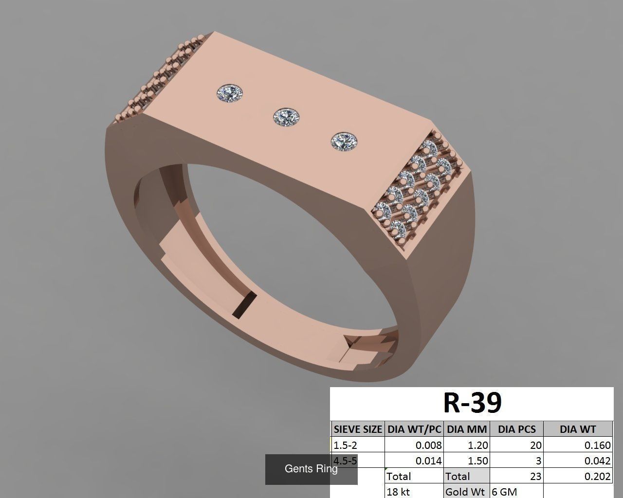 107 Gents Ring 3D Model Collection_52