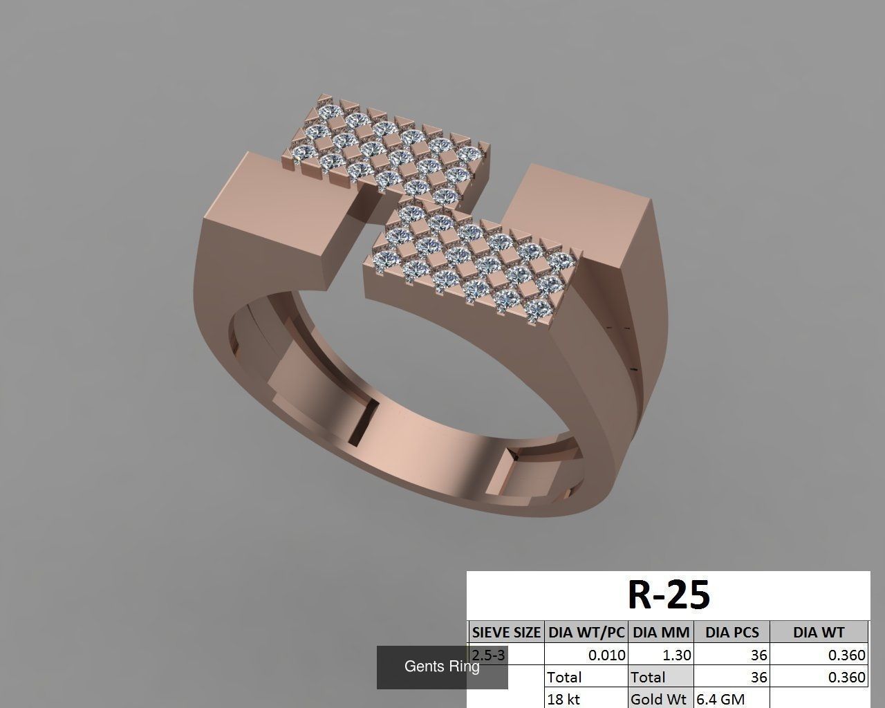 107 Gents Ring 3D Model Collection_30