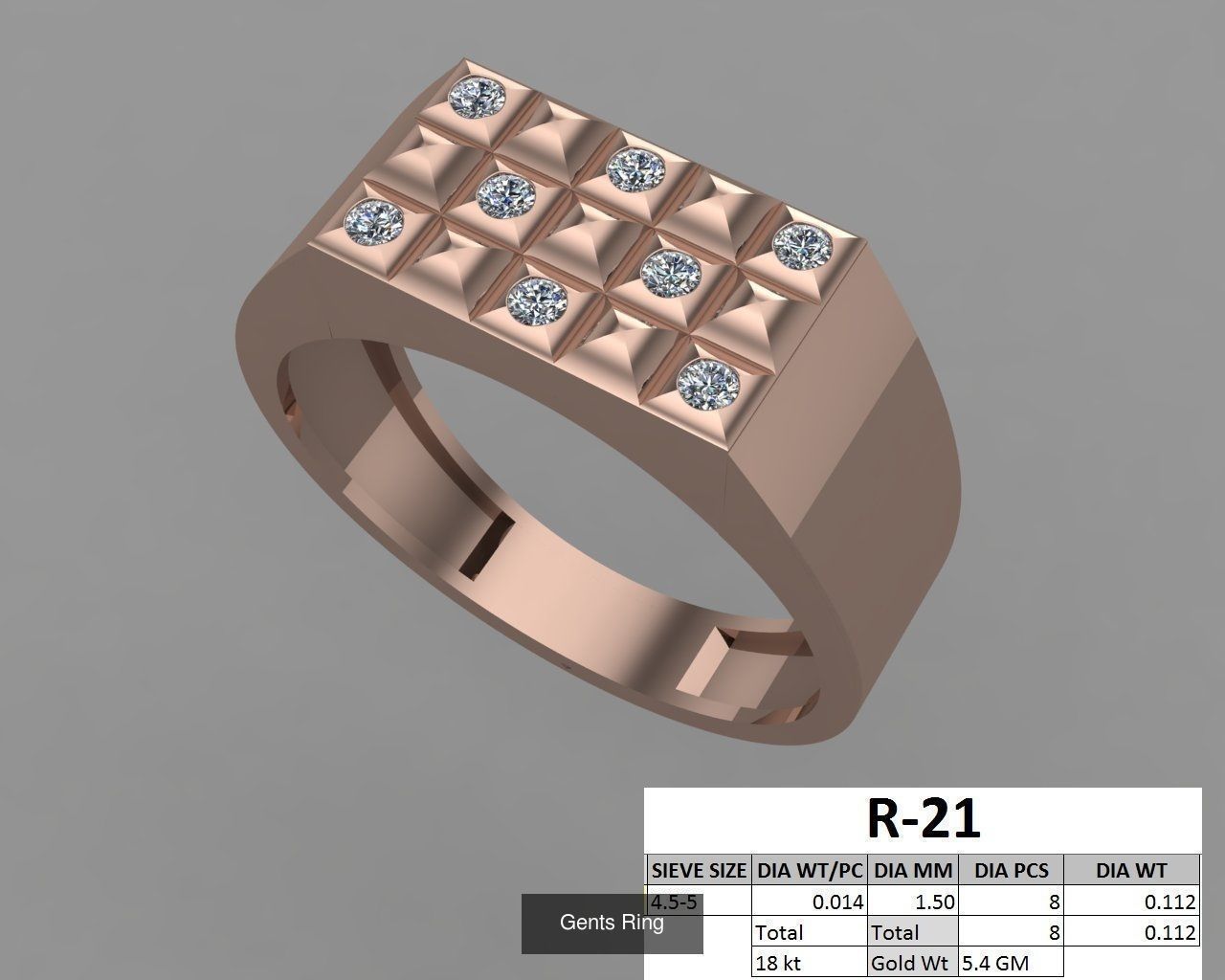 107 Gents Ring 3D Model Collection_26