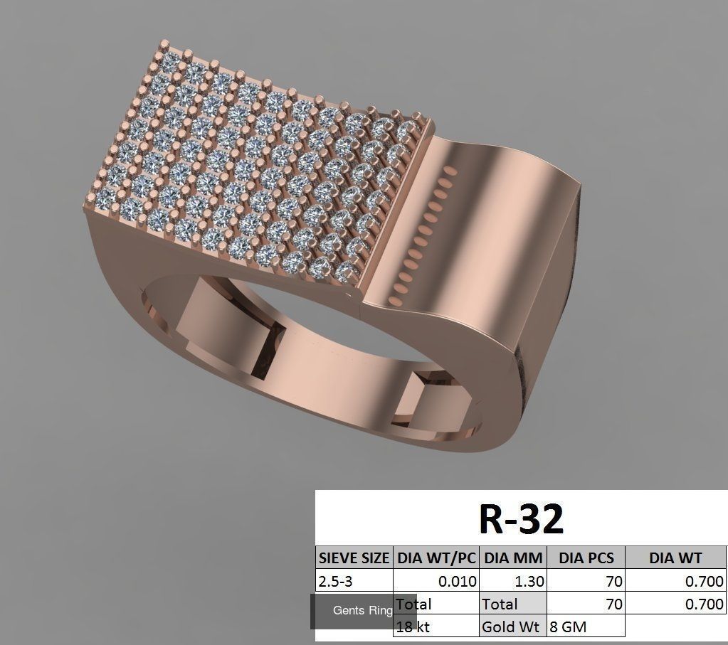 107 Gents Ring 3D Model Collection_38