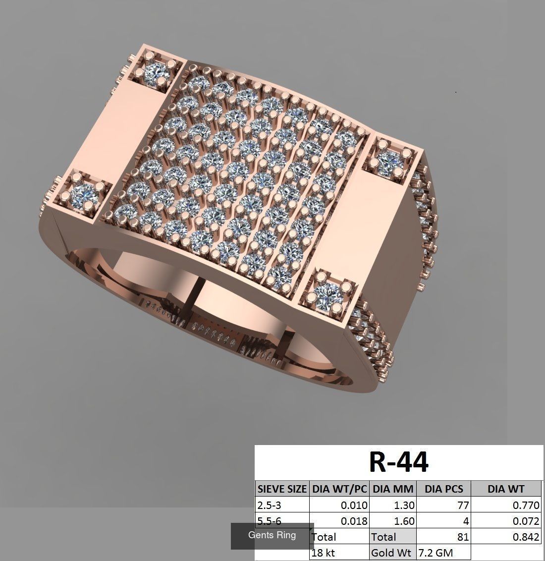 107 Gents Ring 3D Model Collection_50
