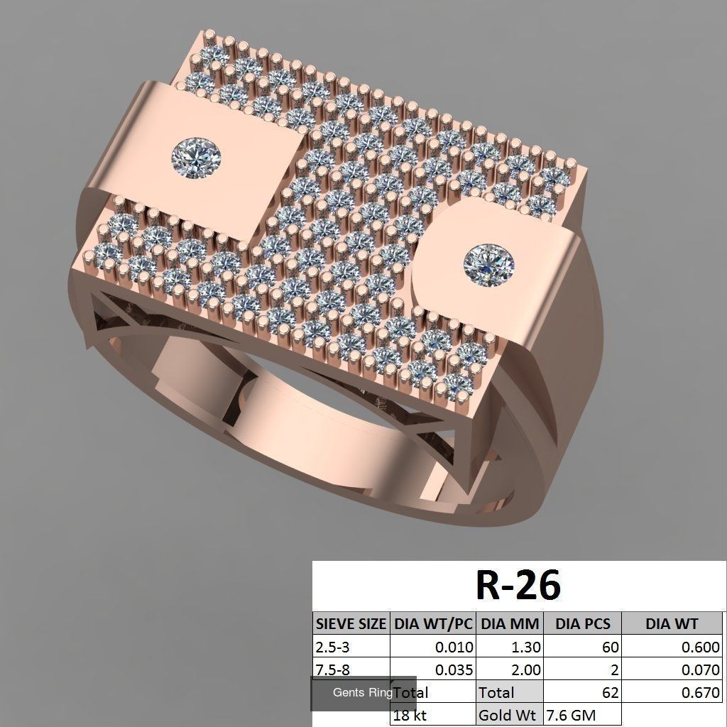 107 Gents Ring 3D Model Collection_31