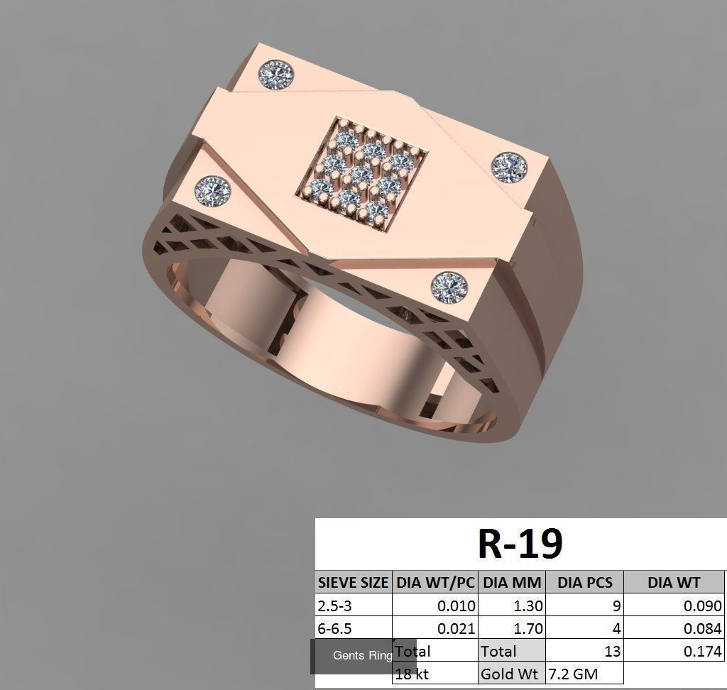 107 Gents Ring 3D Model Collection_23
