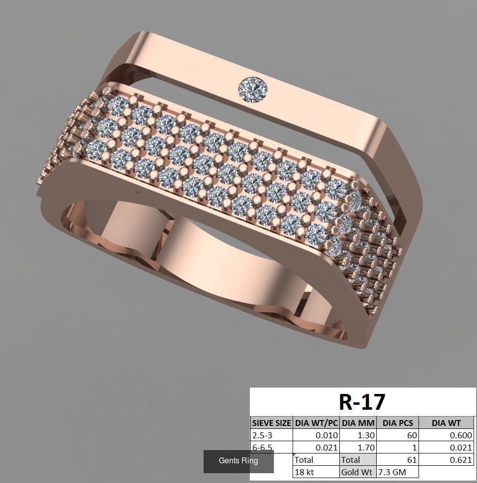 107 Gents Ring 3D Model Collection_21