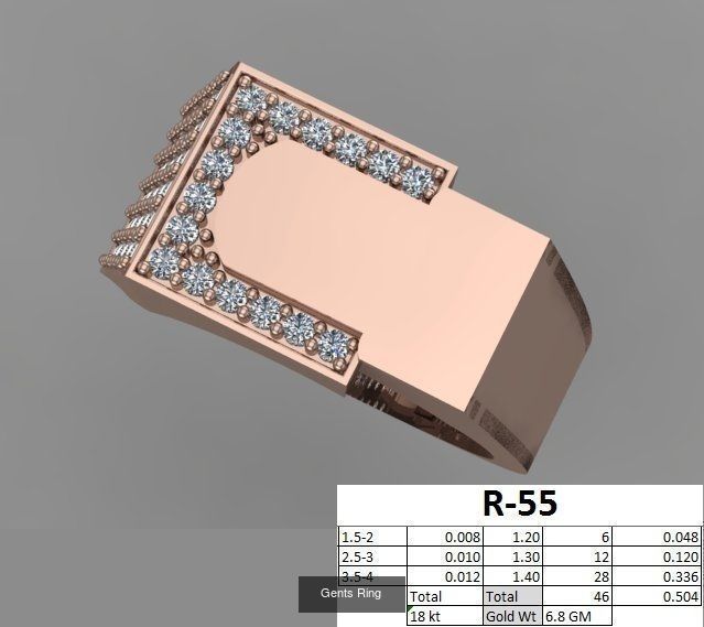 107 Gents Ring 3D Model Collection_62
