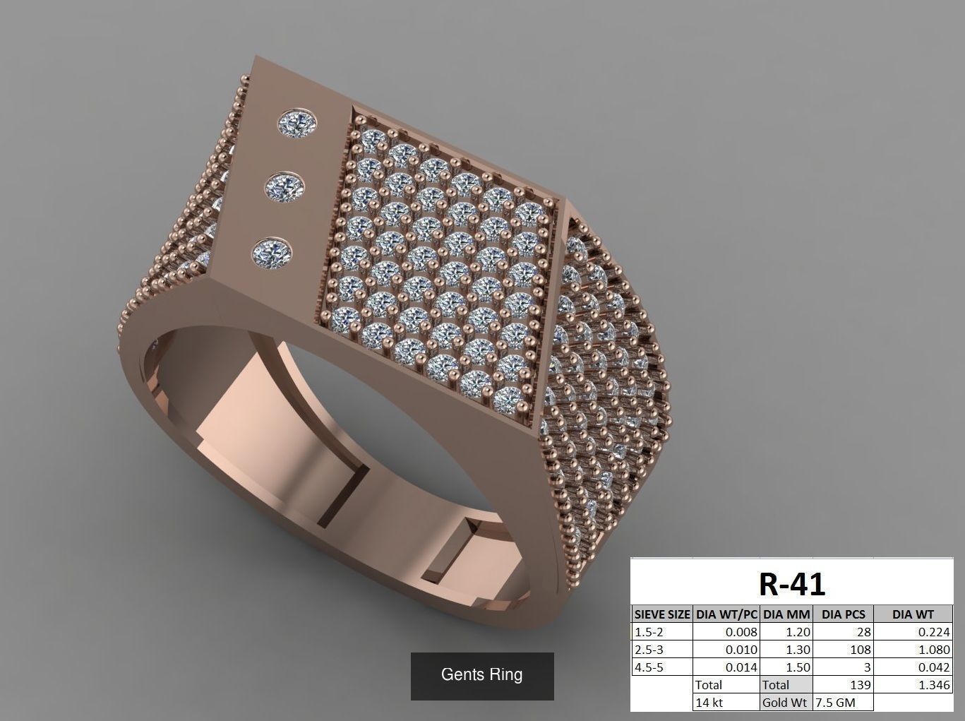 107 Gents Ring 3D Model Collection_47