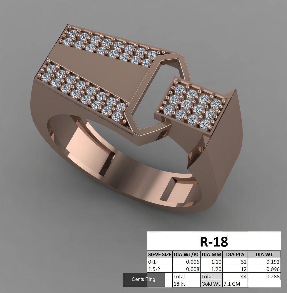 107 Gents Ring 3D Model Collection_22