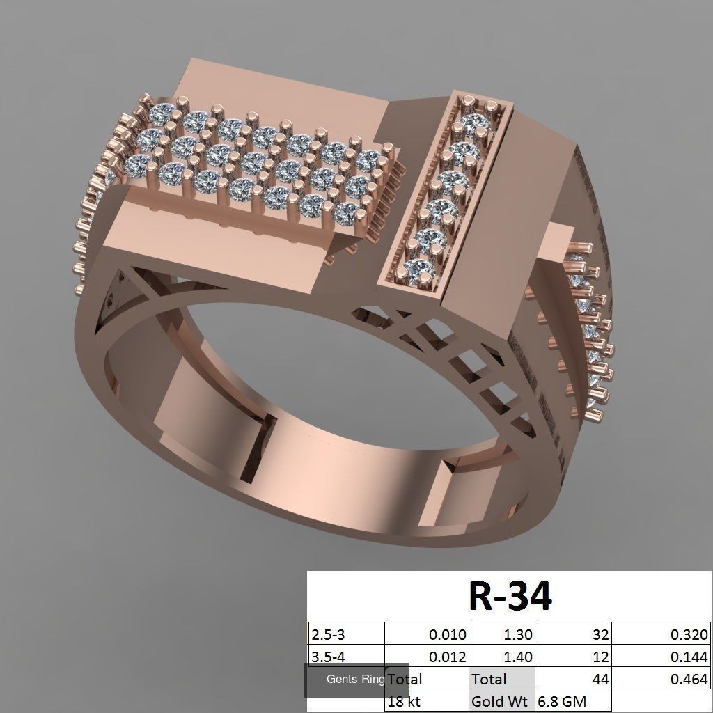 107 Gents Ring 3D Model Collection_40