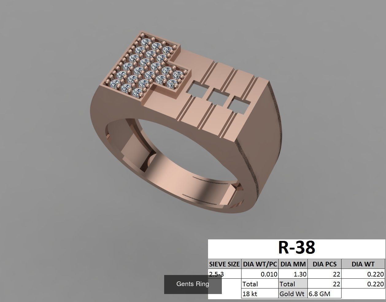 107 Gents Ring 3D Model Collection_44