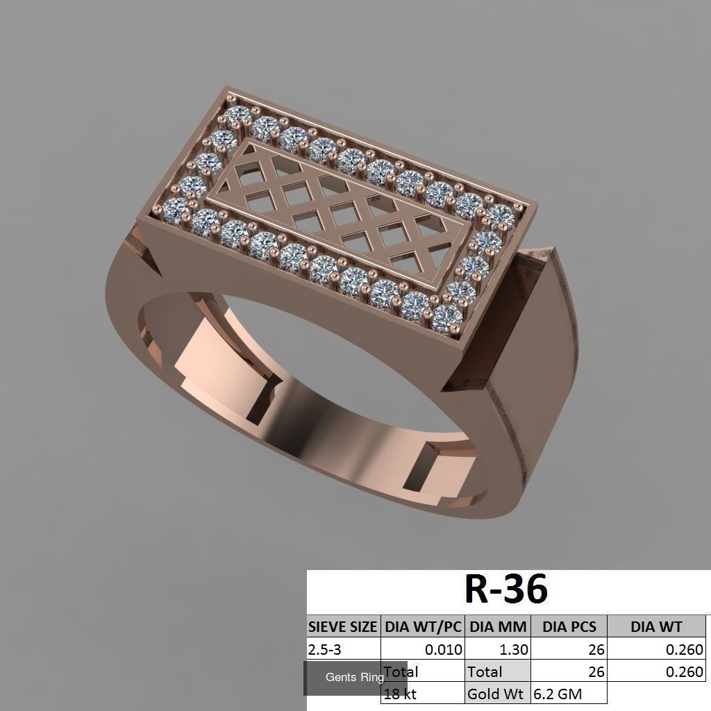 107 Gents Ring 3D Model Collection_42