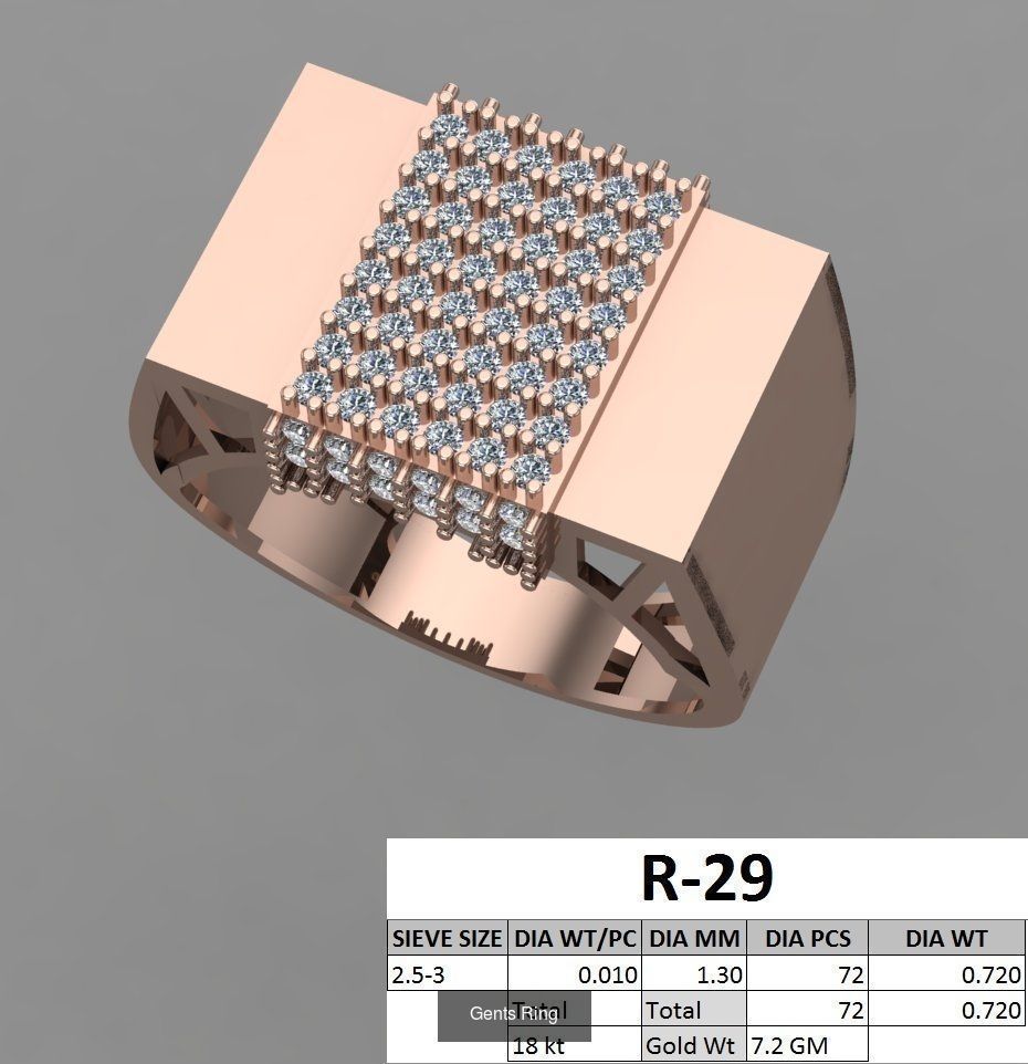 107 Gents Ring 3D Model Collection_34