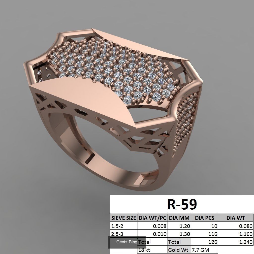 107 Gents Ring 3D Model Collection_66