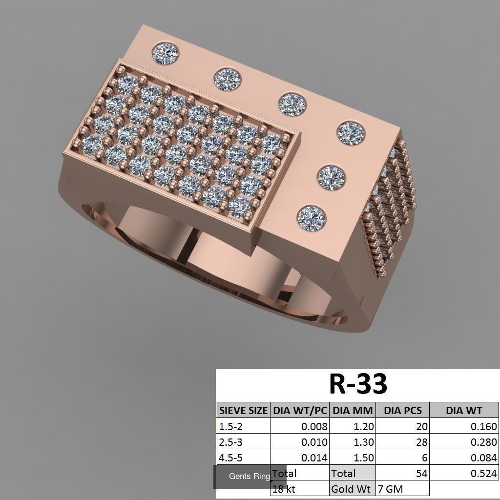 107 Gents Ring 3D Model Collection_39