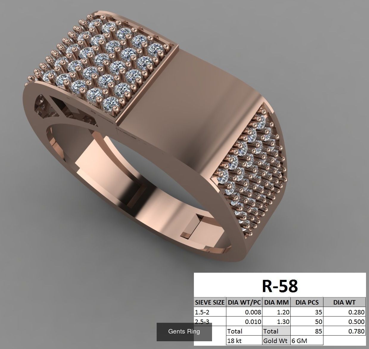 107 Gents Ring 3D Model Collection_65