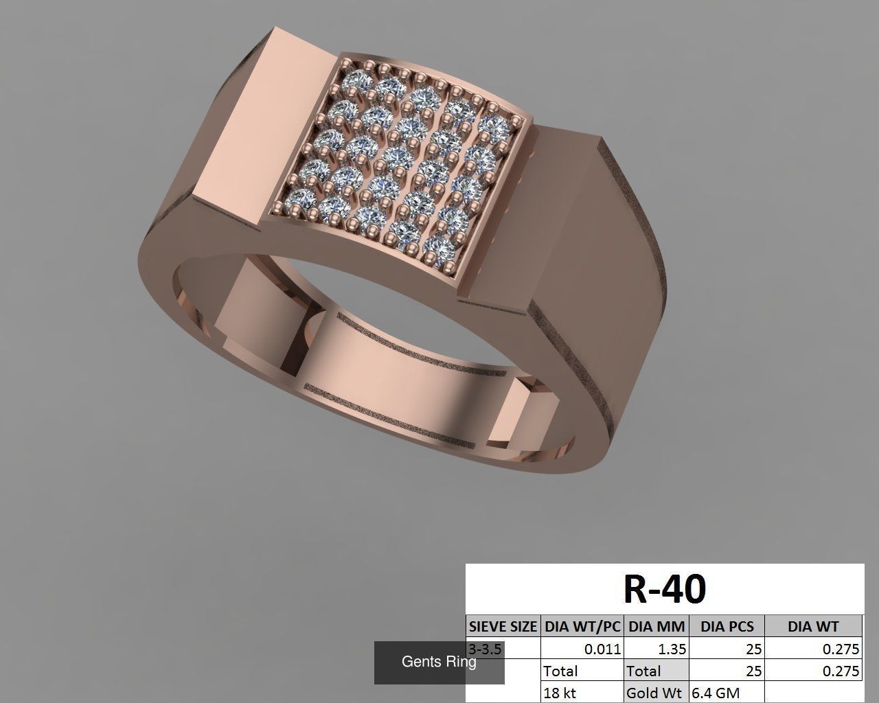 107 Gents Ring 3D Model Collection_46