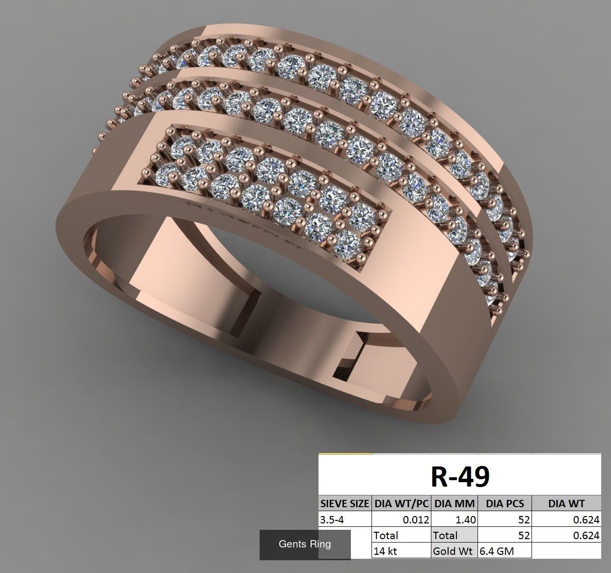 107 Gents Ring 3D Model Collection_55