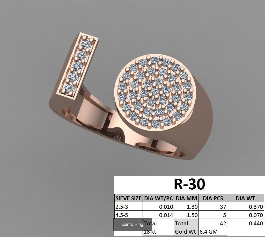 107 Gents Ring 3D Model Collection_36