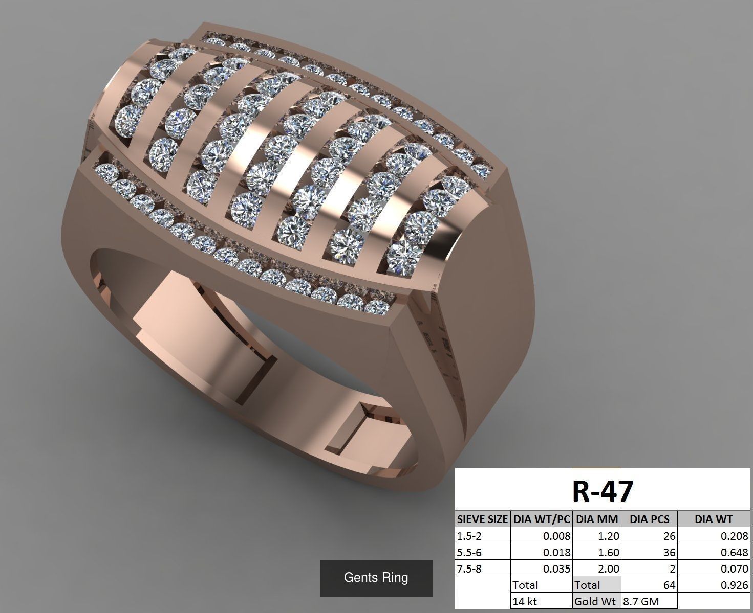 107 Gents Ring 3D Model Collection_53