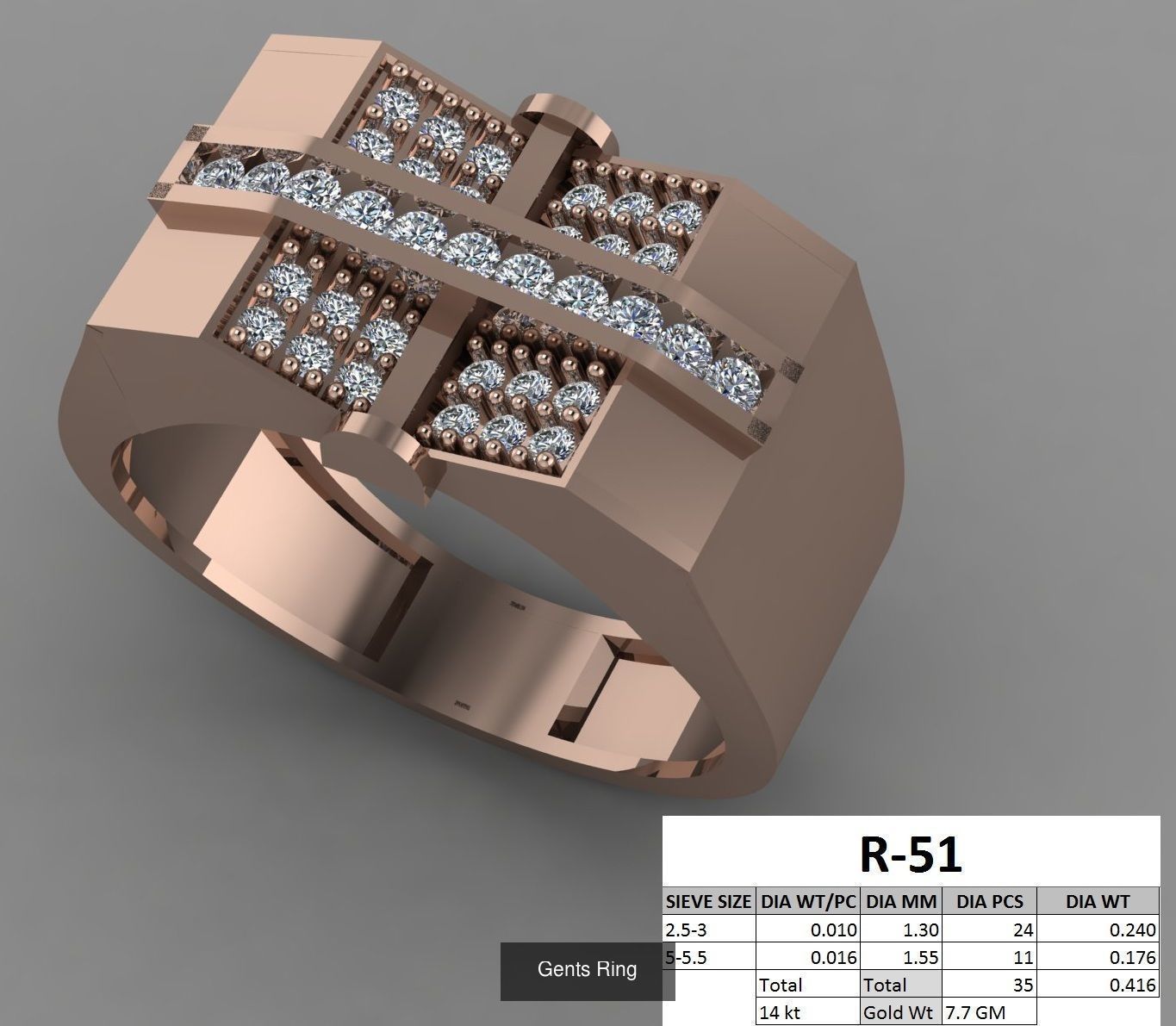 107 Gents Ring 3D Model Collection_58