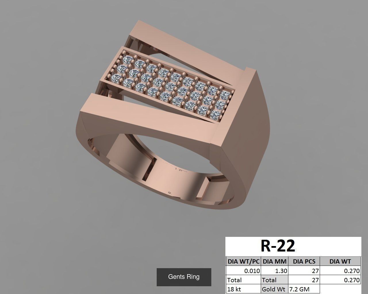 107 Gents Ring 3D Model Collection_27