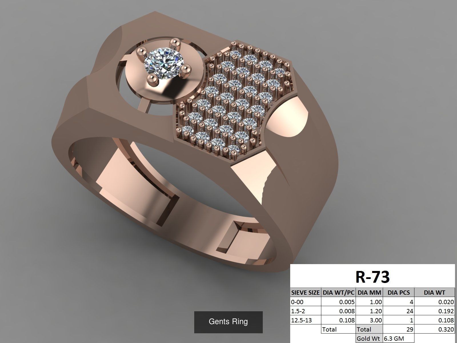 107 Gents Ring 3D Model Collection_72