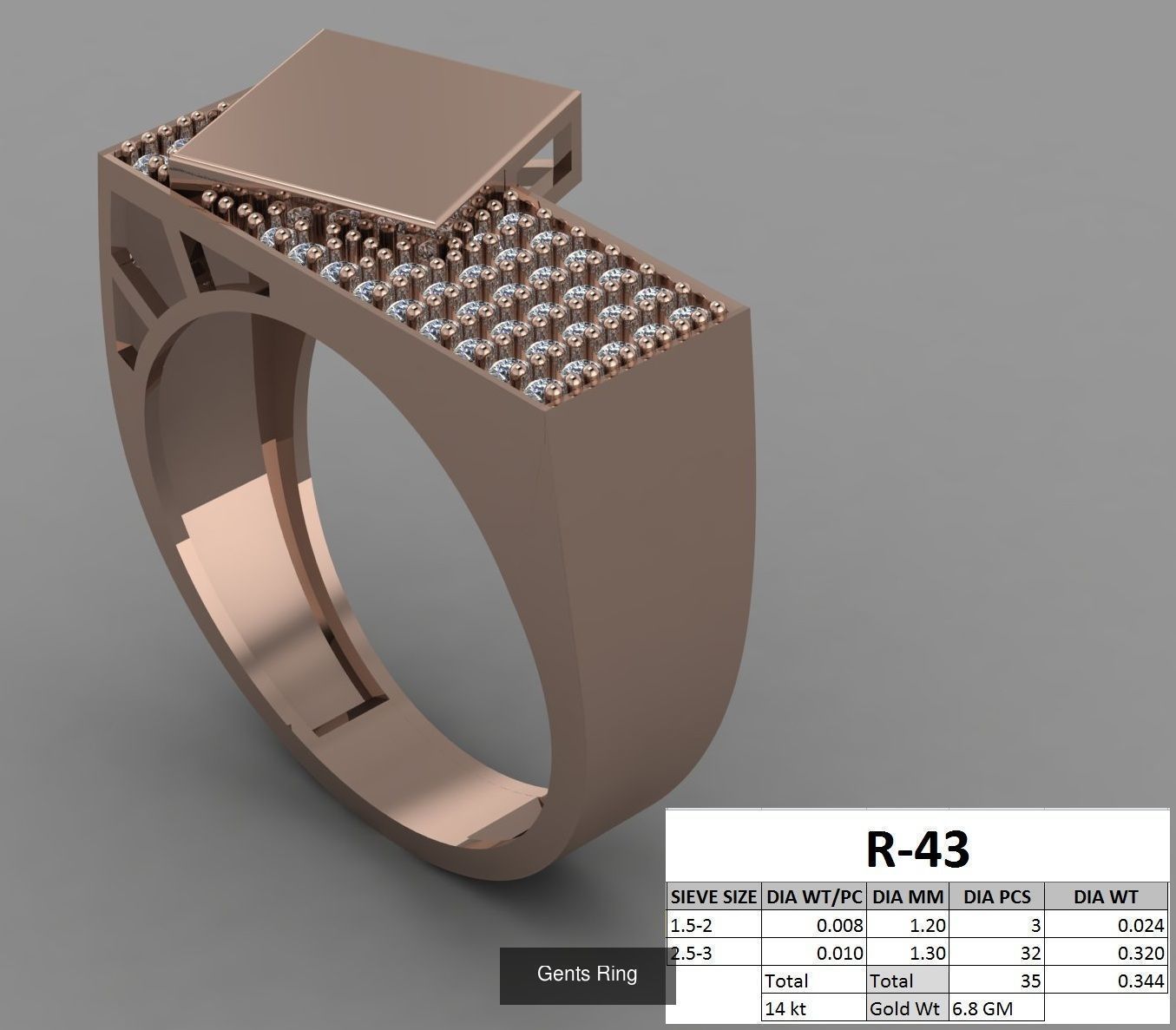 107 Gents Ring 3D Model Collection_49