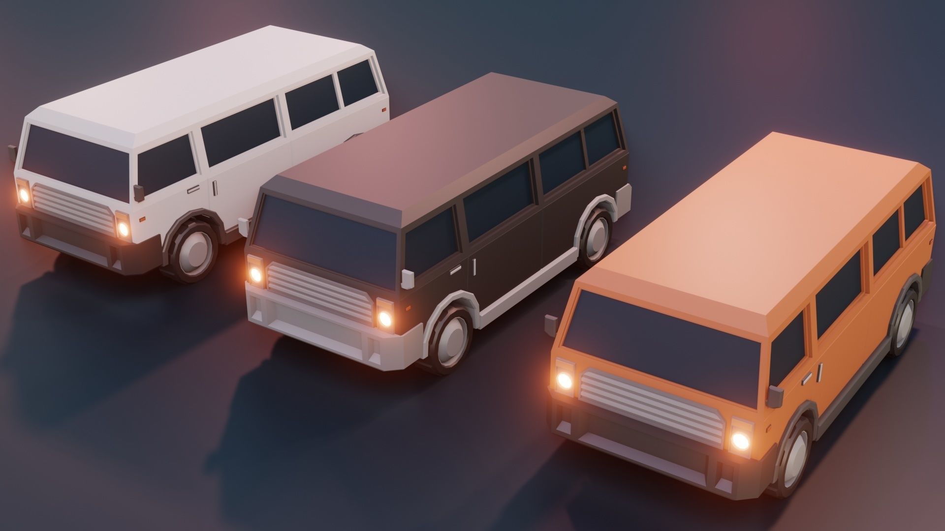 low poly cars vol 09 lowpoly Low-poly 3D model_22