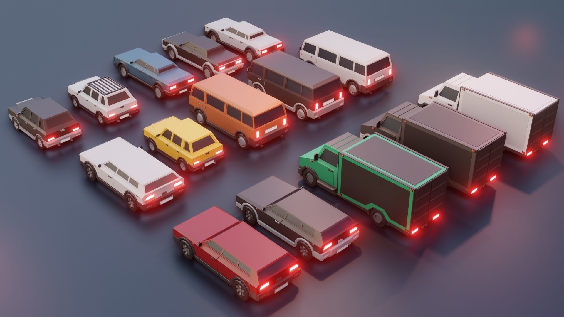 low poly cars vol 09 lowpoly Low-poly 3D model_1