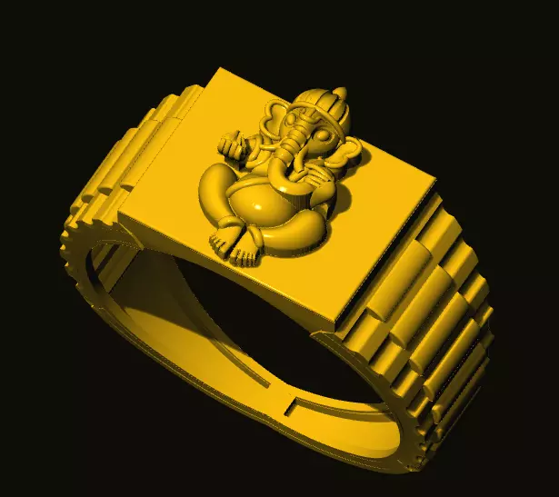ganesh ring 3D print model_0