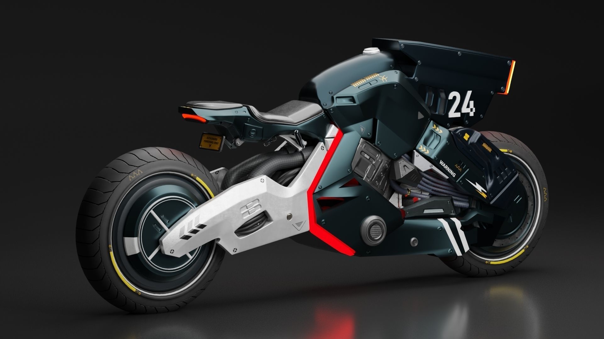 Sci-Fi concept Bike 3D model_12