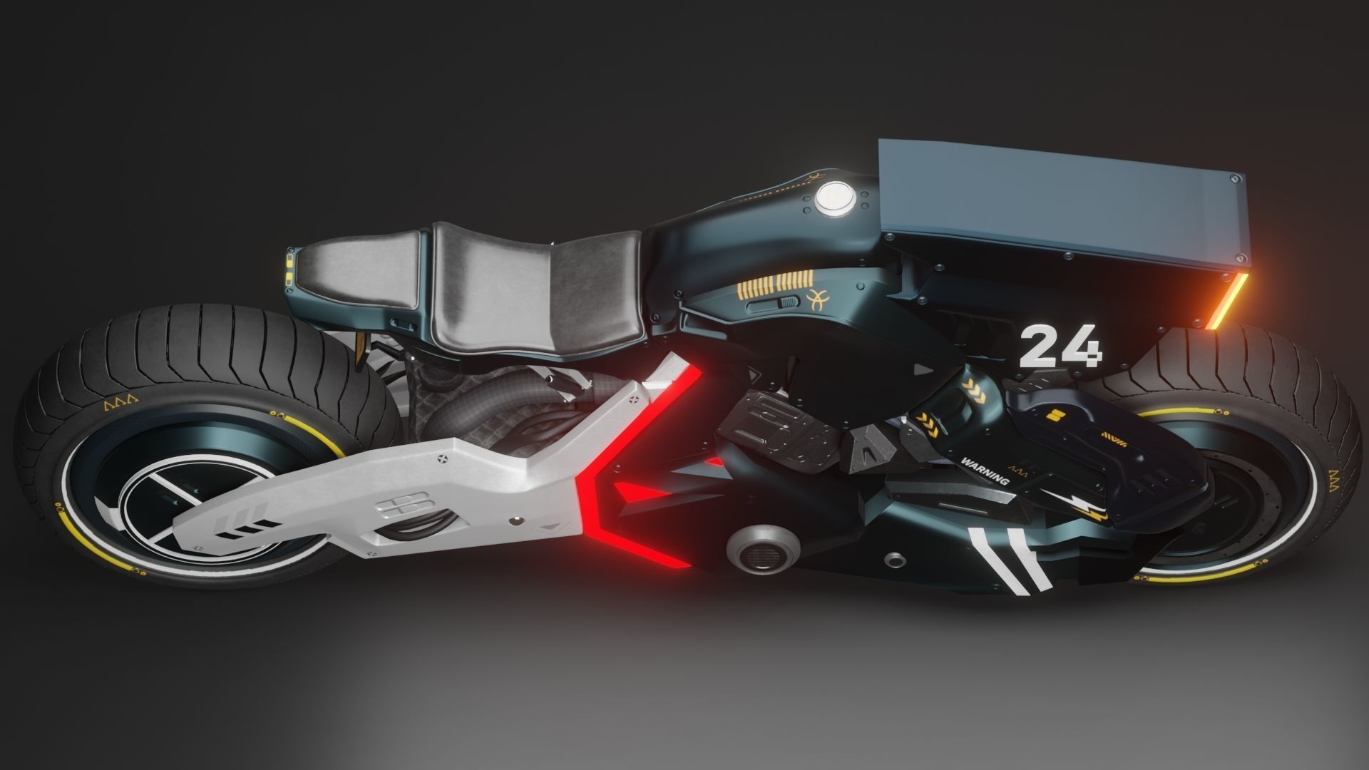 Sci-Fi concept Bike 3D model_42