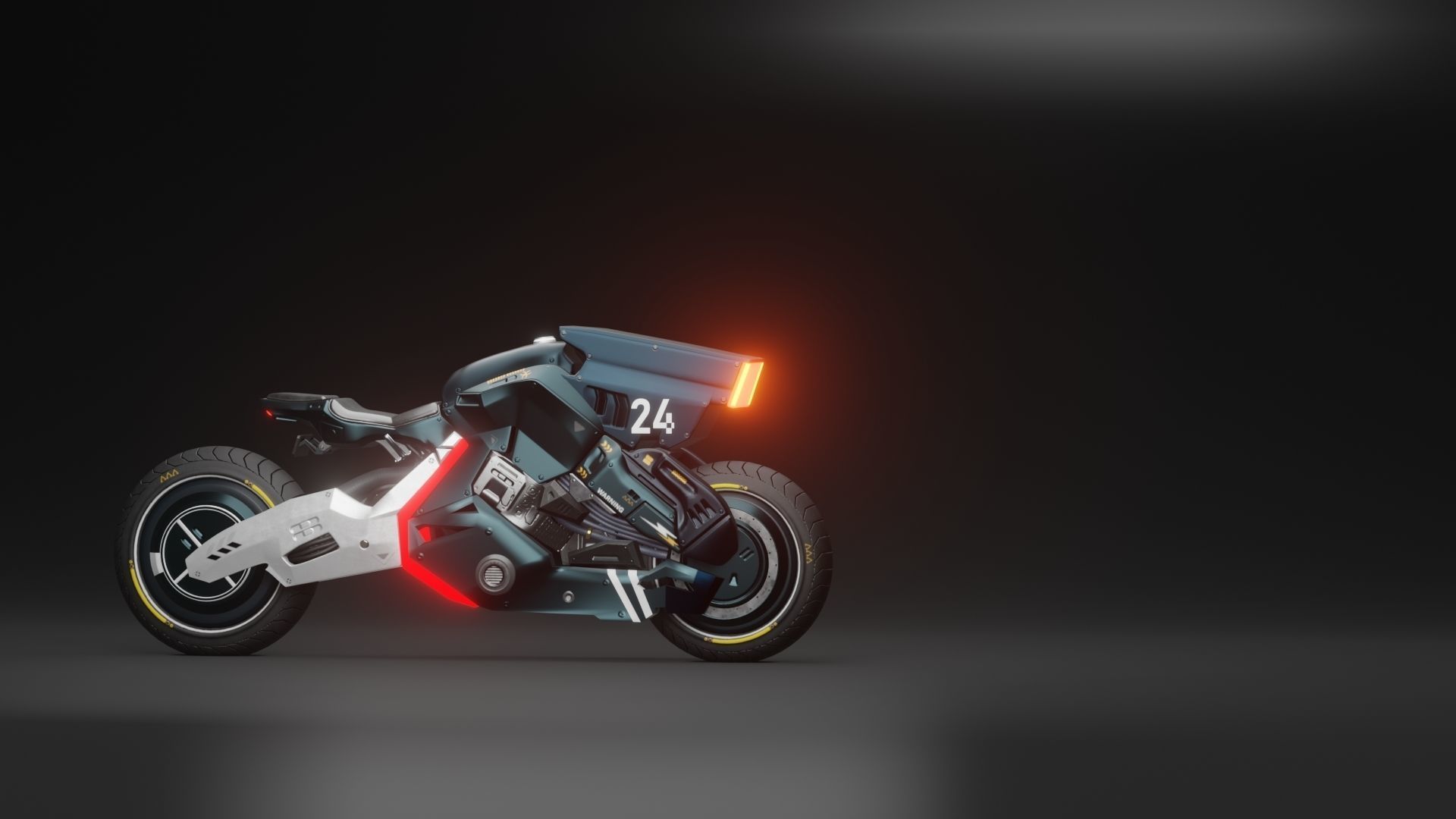 Sci-Fi concept Bike 3D model_3