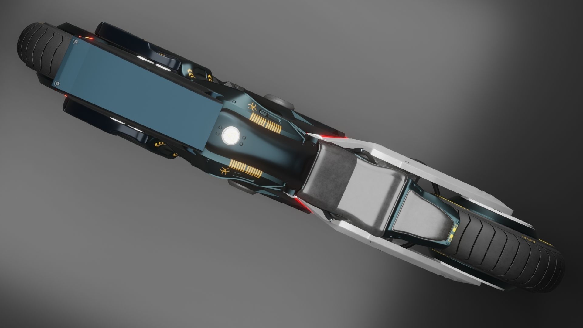 Sci-Fi concept Bike 3D model_4