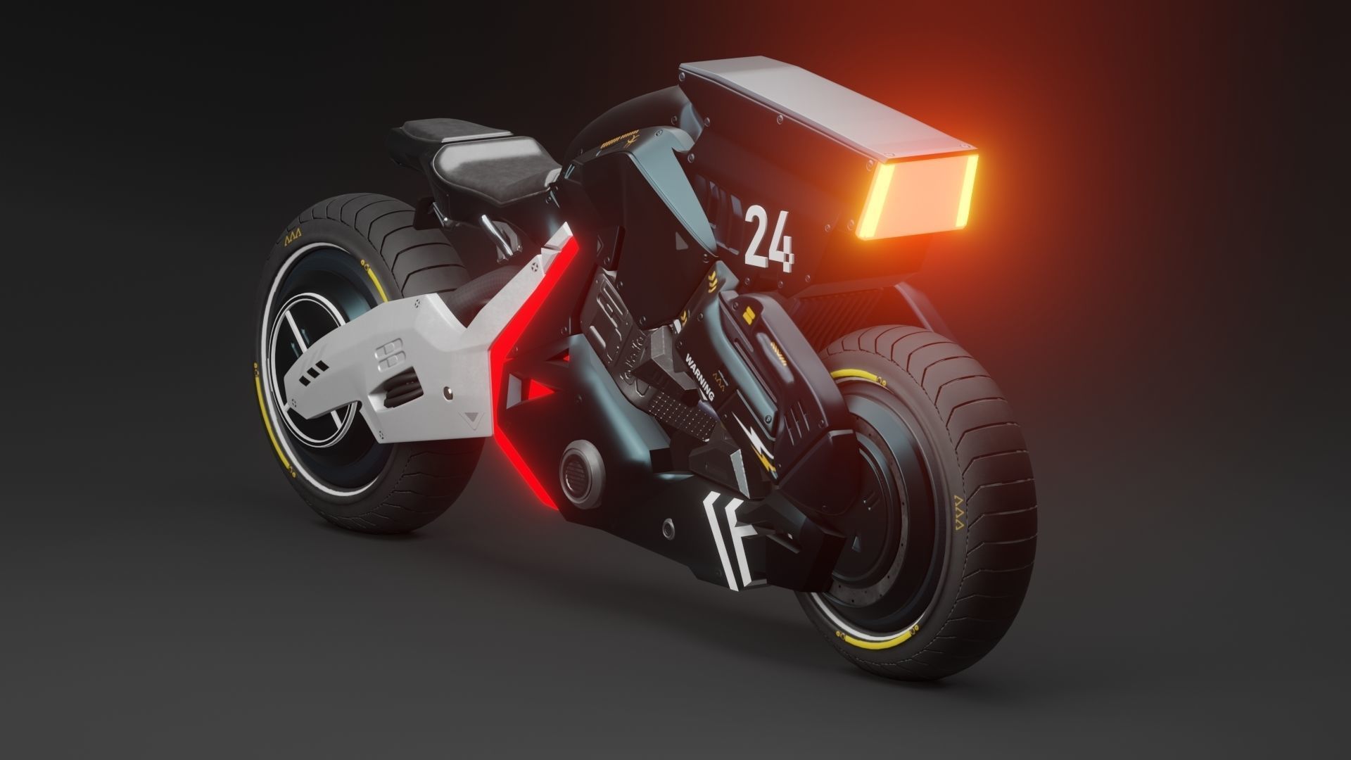 Sci-Fi concept Bike 3D model_40