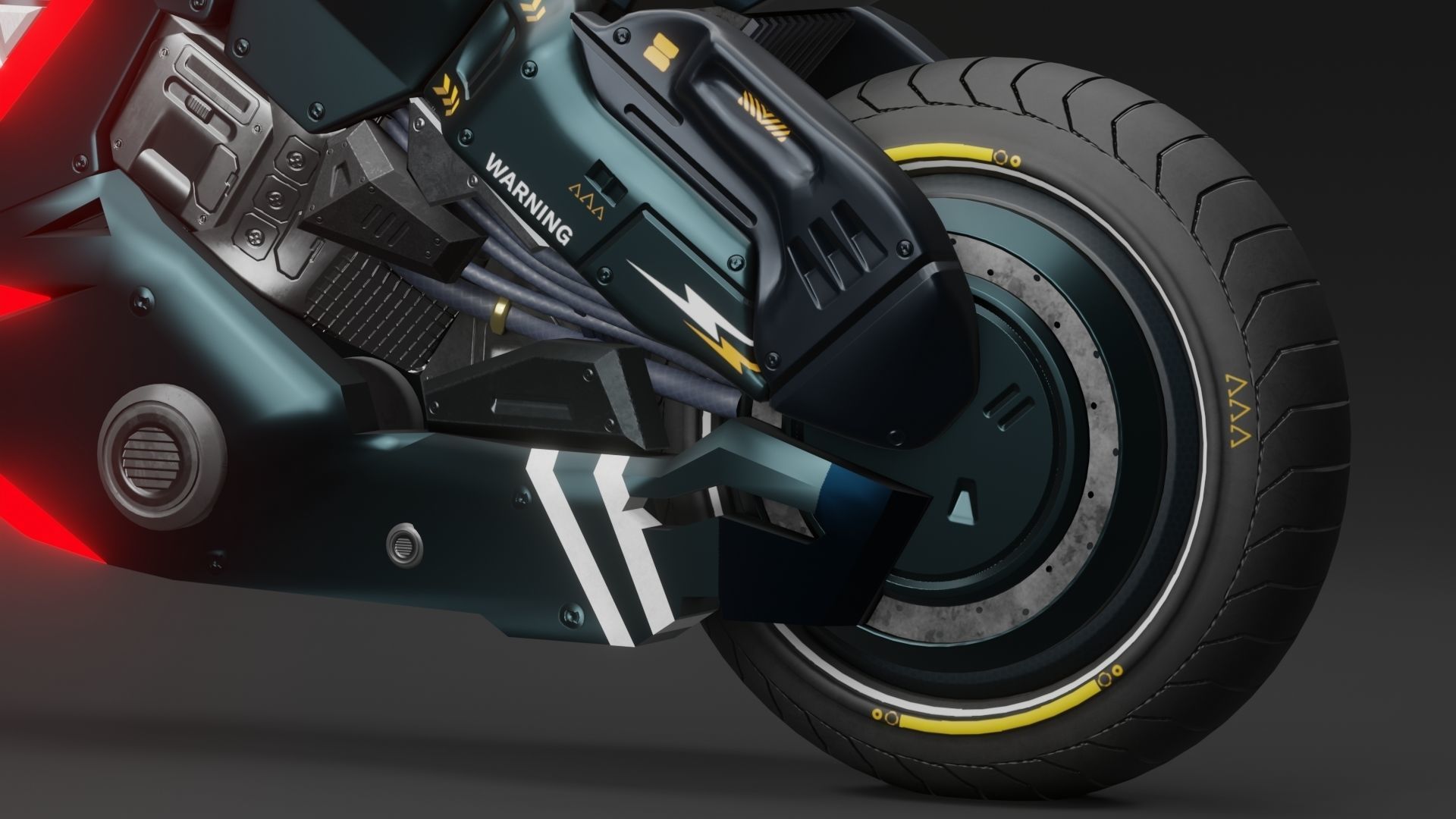 Sci-Fi concept Bike 3D model_8