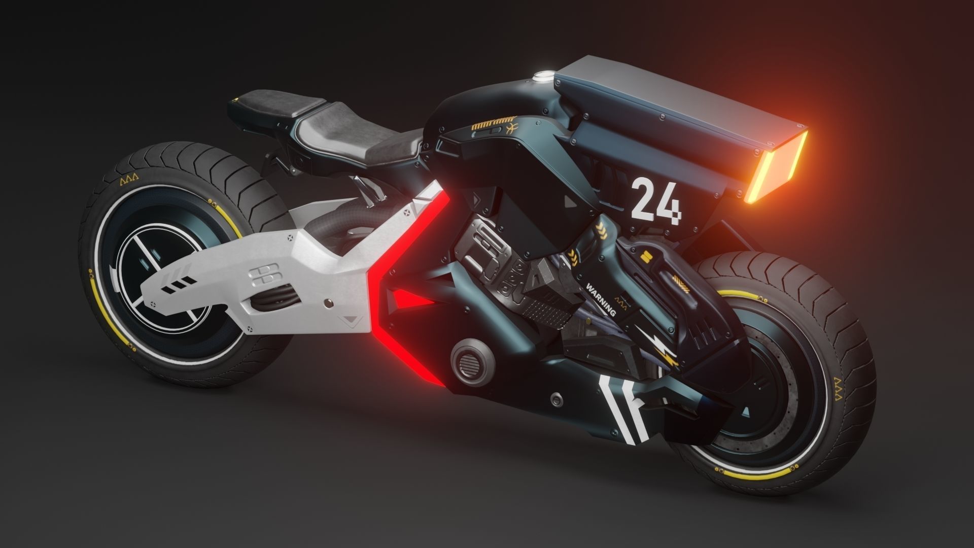 Sci-Fi concept Bike 3D model_33