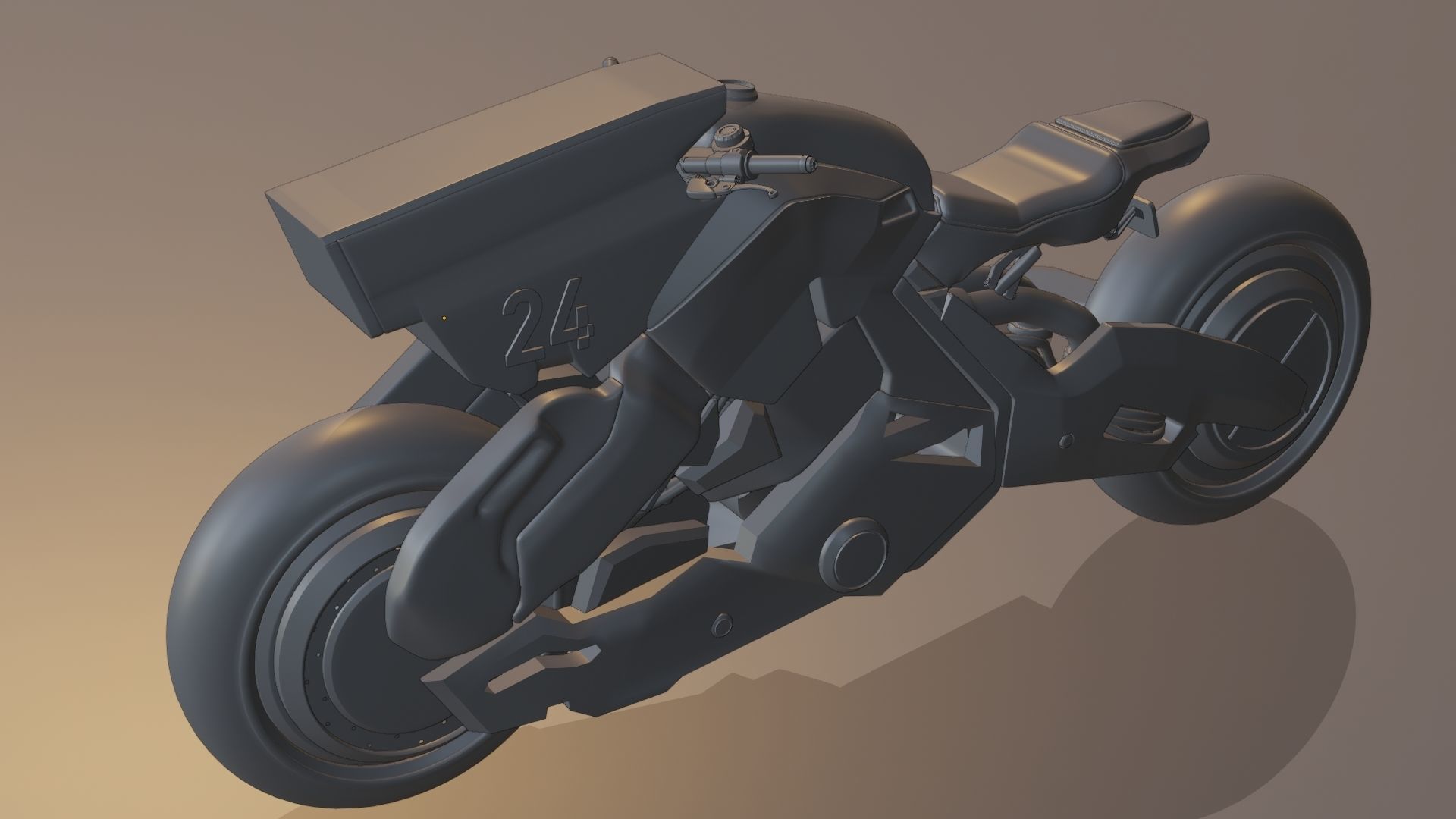 Sci-Fi concept Bike 3D model_34