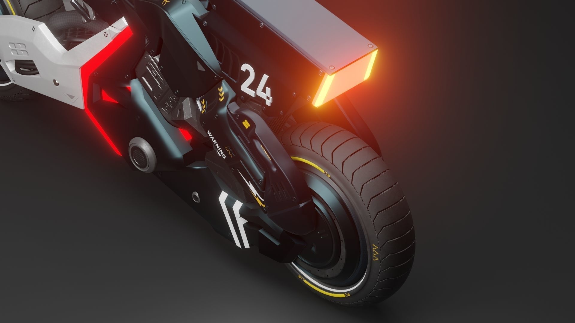 Sci-Fi concept Bike 3D model_9