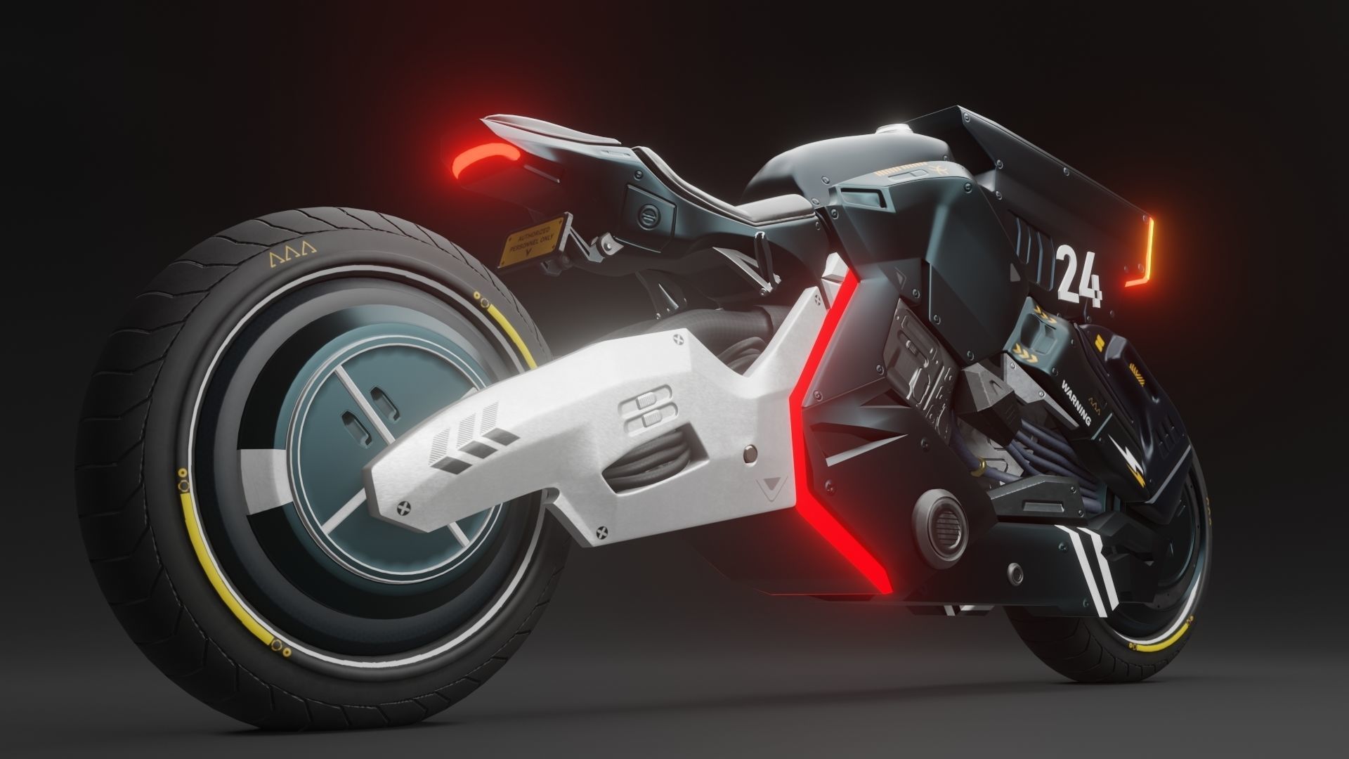 Sci-Fi concept Bike 3D model_13