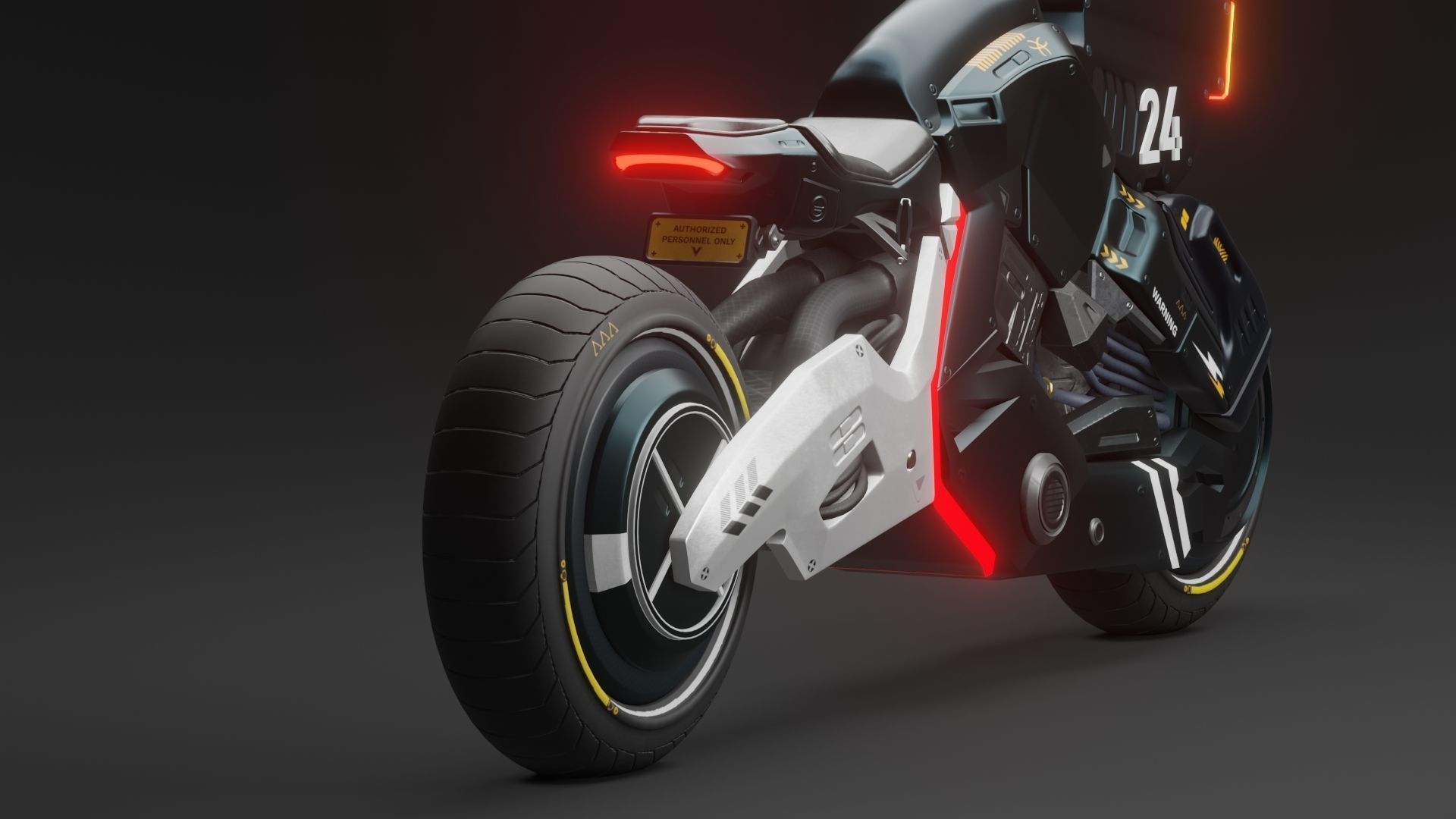 Sci-Fi concept Bike 3D model_7