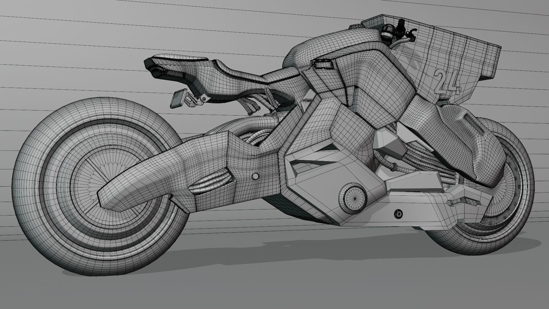 Sci-Fi concept Bike 3D model_39