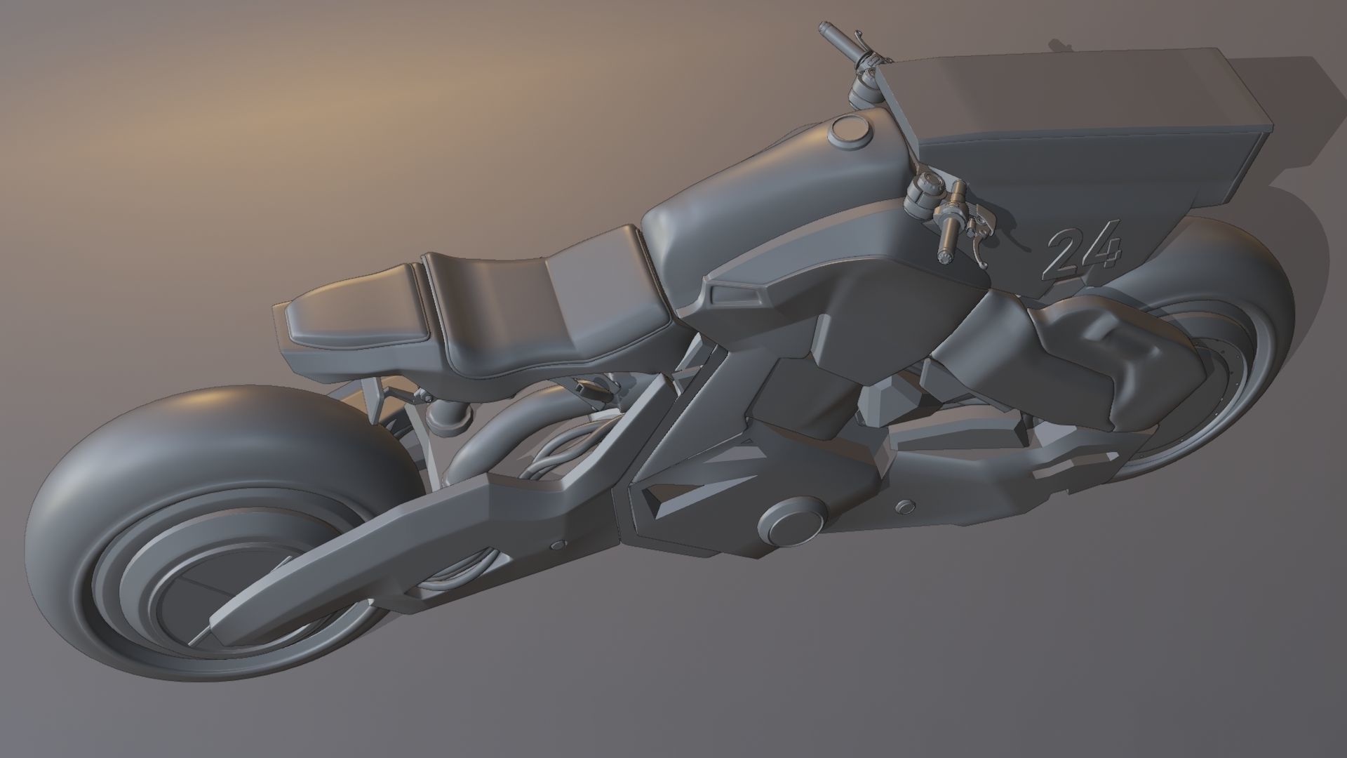 Sci-Fi concept Bike 3D model_31